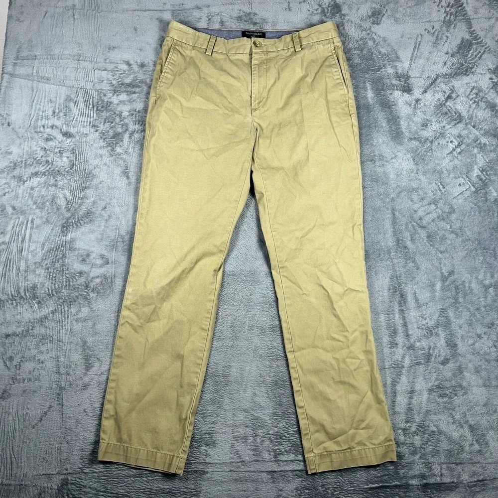 Banana Republic Emerson Chino Pants Mens 32x32 Beige Straight Leg Casual Chinos